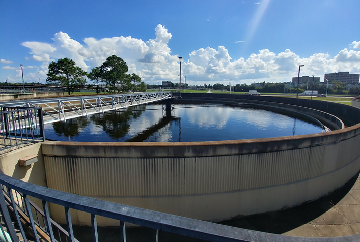 photo of water treatment facility tank