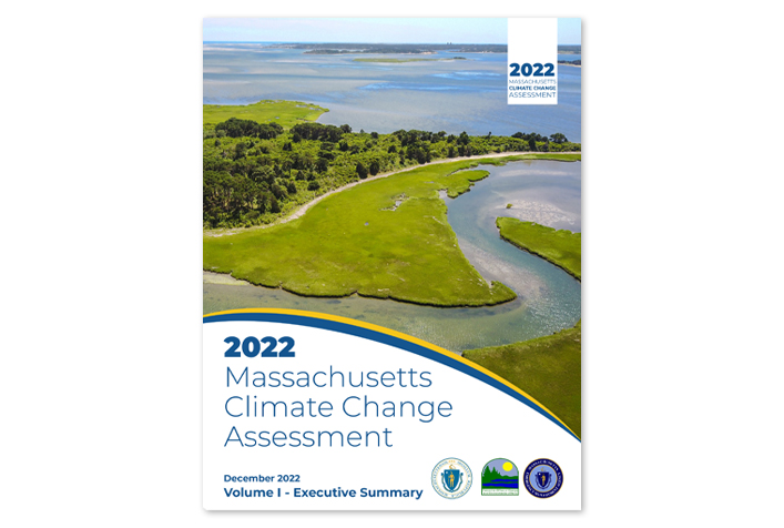 report cover for 2022 Massachusetts Climate Change Assessment