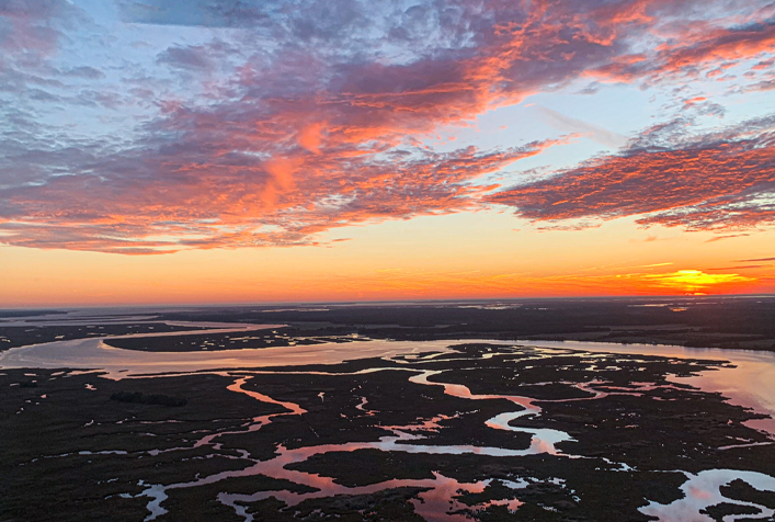 sunset photo showing Chesapeake Bay