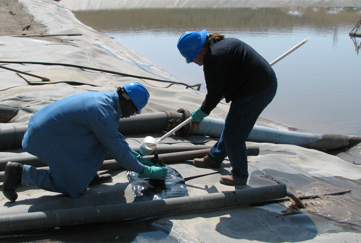 photo of water sampling workers